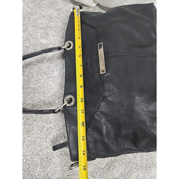 Longchamp Pebbled Genuine Leather Tote Shoulder Handbag Black - Picture 13 of 16